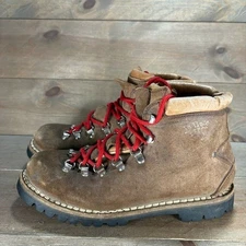 Vintage mountaineering boots mens size 8.5 Brow leather Dolomite hiking shoes