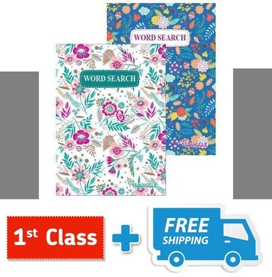 Floral Wordsearch Travel Size Activity Brain Teasers-puzzle books.