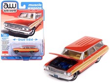 Autoworld 64522-AWSP205B 1/64 1964 Ford Country Squire Poppy Red with