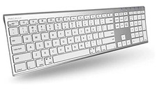 Wireless Bluetooth Keyboard for Mac - Compatible Apple Aluminum Silver