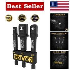 3-Piece Impact Grade Socket Adapter Set | Chrome Vanadium Steel Excellence