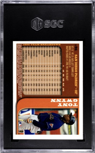 Tony Gwynn 1997 Bowman Chrome Refractor #91 SGC 9.5 POP 1 - Picture 2 of 2