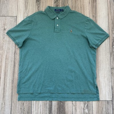 Polo Ralph Lauren Green Pima Soft Touch Polo Golf Shirt Size XL