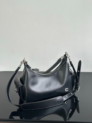 Coach CAM20 Pocket Juliet Bag 30 Handbag Shoulder Bag Leather Black Women Outlet
