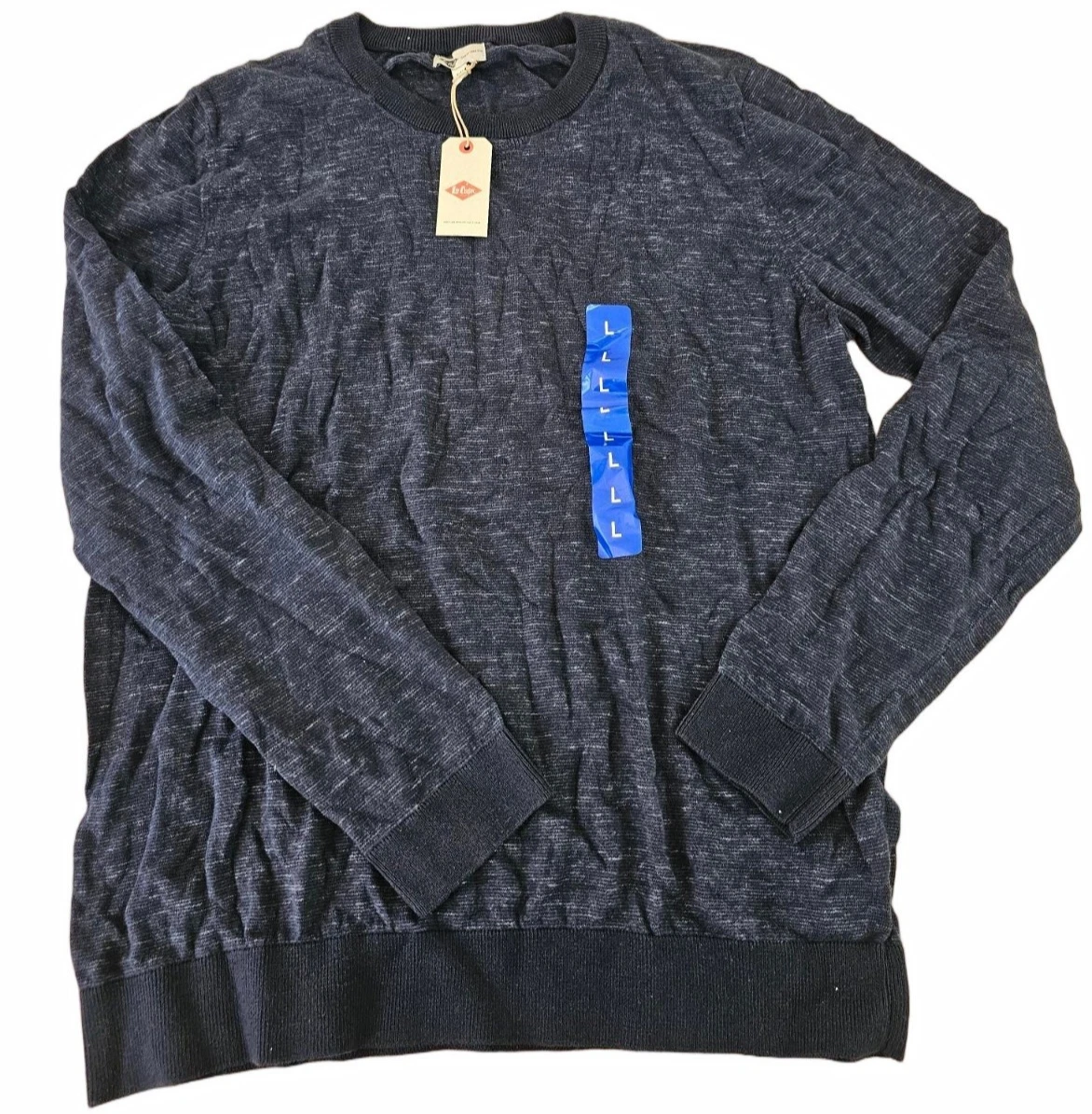 Sudadera Lee Cooper Para Hombre Manga Larga Cuello Redondo Azul LG/GRANDE