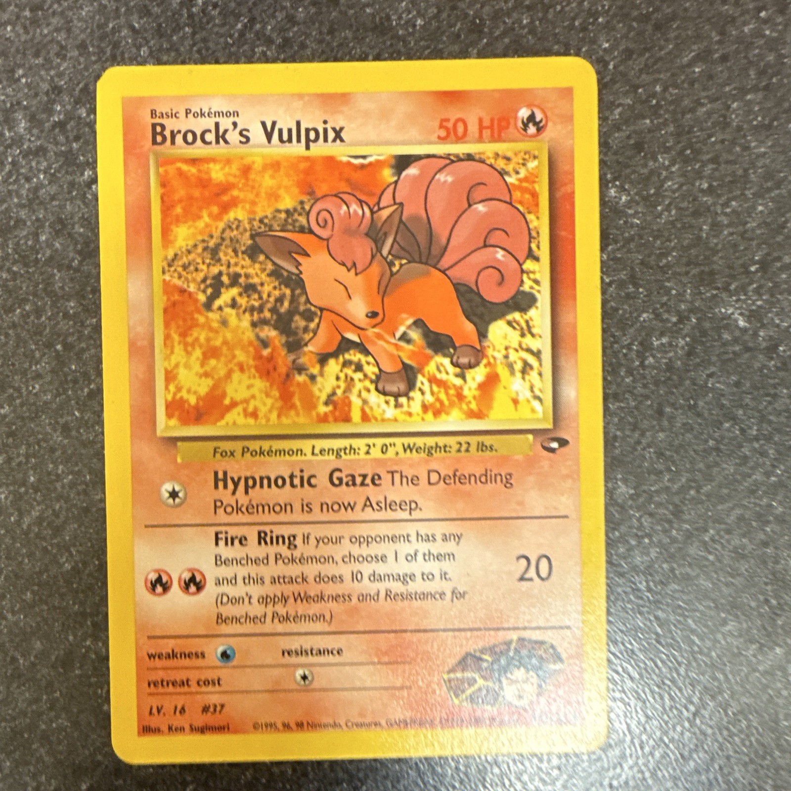 Brock's Vulpix [W Stamped] 037/132 Wotc Promo Regular