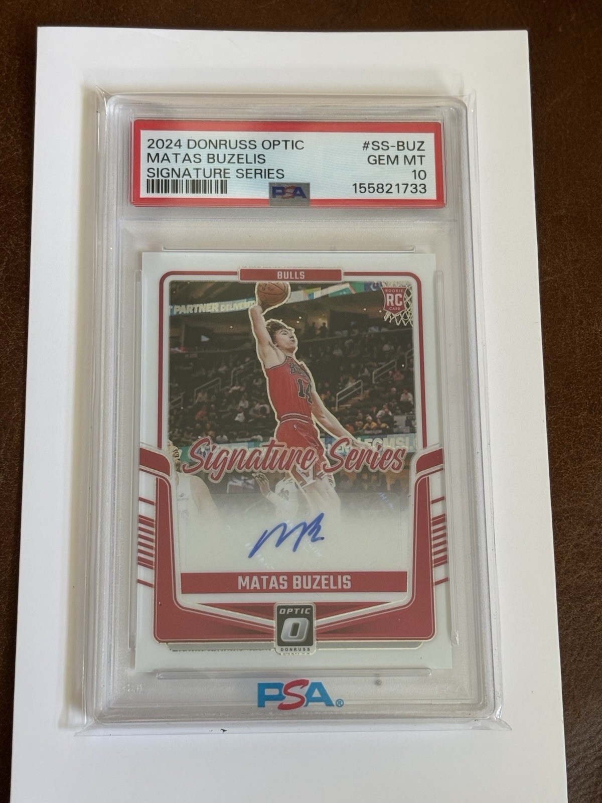 2024-25 Panini Donruss Optic Signature Series Matas Buzelis Auto RC PSA 10