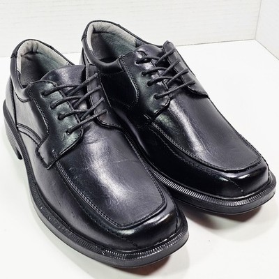 Soft Stags Mens Uptown Oxford Dress Shoes 7.5 M Black Leather Kentech Comfort