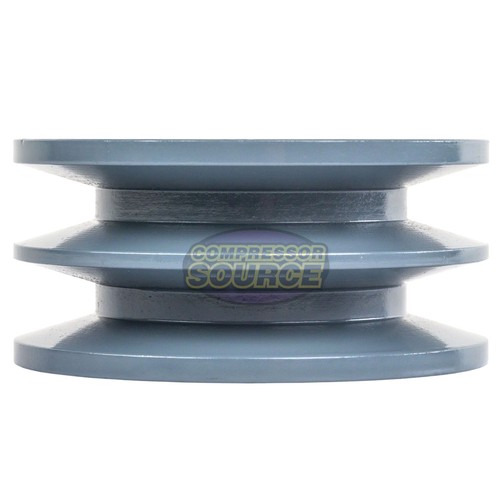 Cast Iron 3.75" Dual Groove Pulley Belt B Section 5L with 5/8" Sheave Bushing - Picture 4 of 6