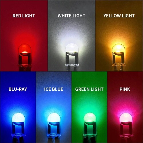 T10 LED 501 W5W Car Side Light Bulbs COB Xenon Sidelight Multiple colors Canbus - Picture 4 of 20