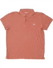 JACK  JONES Mens Polo Shirt Large Pink Cotton AN09