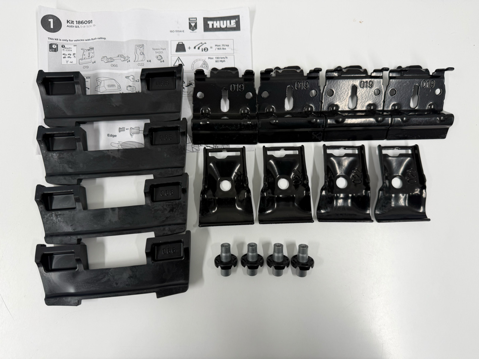 Thule Fitting Kit 6091 used no box fits AUDI Q3, 5-dr SUV, 19-26 + others