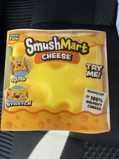 Crazy Fun SmushMart Cheese Squishy Squeeze Toy, Yellow, Ages 4-7