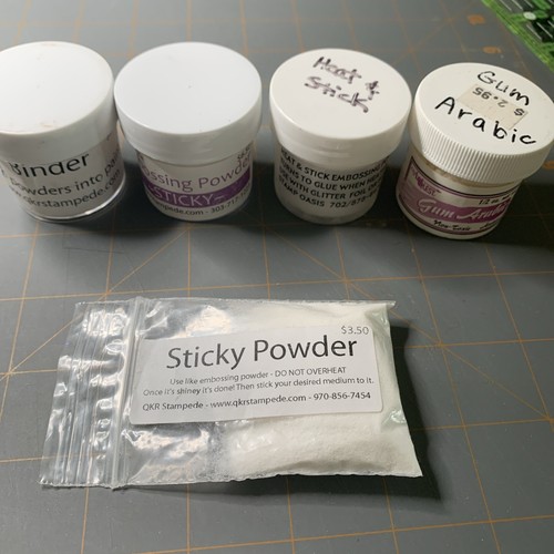 LOT embossing Powder Sticky, Heat & Stick & Binder