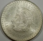 Lot of (5) Mexican CUAUHTEMOC 5 Pesos 30g 0.9 Fine Silver (Total Silver 4.34 oz)