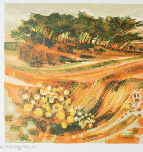 Rare Michael King Vintage Mid Century Lithograph of French Countryside, Lovely 1 - Picture 2 of 5
