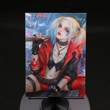 Harley Quinn Joker DC 1/1 Origin Sketch Card By XiaoXin