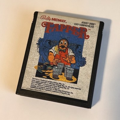 Bally Midway Tapper Video Game Cartridge for Atari 2600, 1984 Release