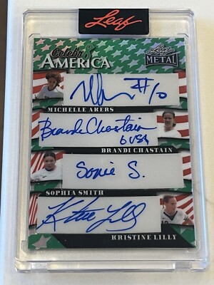 2025 Leaf Metal Independence Day 8 Auto USA Solo Rodman Lilly Chastain Akers 