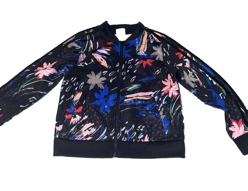 Little girls Adidas colorful zipper jacket medium 10–12 - Picture 2 of 4