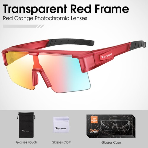 WEST BIKING Photochromic Myopia Dedicated Fit Over Cycling Glasses Sunglasses - Picture 16 of 17