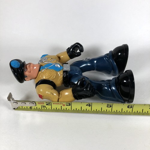 Fisher Price Mattel Rescue Heroes Figure Police Officer Cop Whistle 6” 2001 - Picture 9 of 9