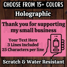 50 CUSTOM BUSINESS STICKERS 2.25" LABELS SEALS THANK YOU SCRATCH RESISTANT
