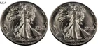 1938+1938-D Walking Liberty Half Dollar Set/Lot ~ Borderline Uncirculated (AU++)