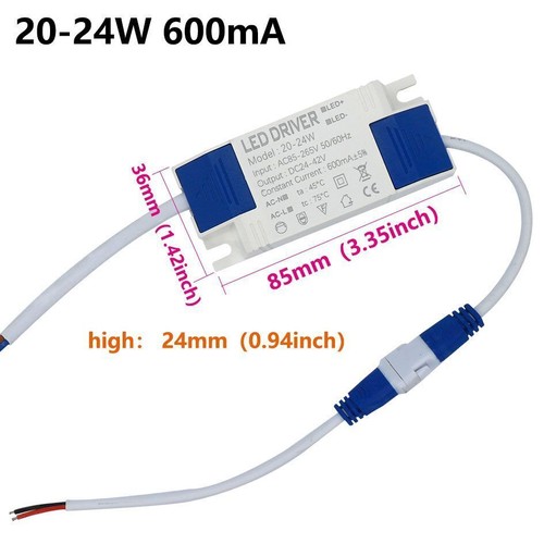 Trasformatore Driver LED con Alimentatore Shell 20 24 30 36W 600 700 900mA - Foto 6 di 7