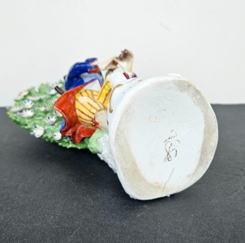 Antique KARL TIEME Dresden Porcelain Figurine Musican 111 - Picture 10 of 10