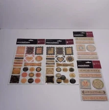 Creative Imaginations Phrases Words Embellishments Chipboard Epoxy 4 Packs