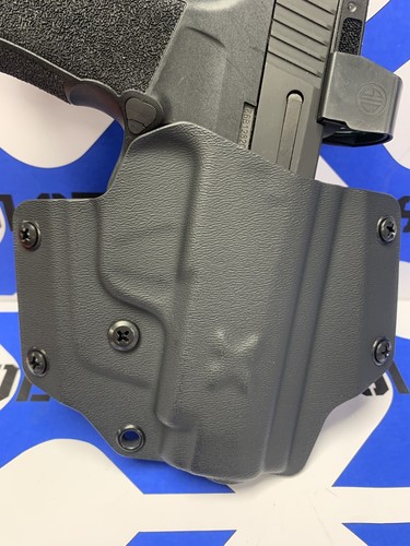 P365XL SIG+ Mag Carrier Owb RH Kydex Holster Black Optics Cut Red Dot - Picture 3 of 10