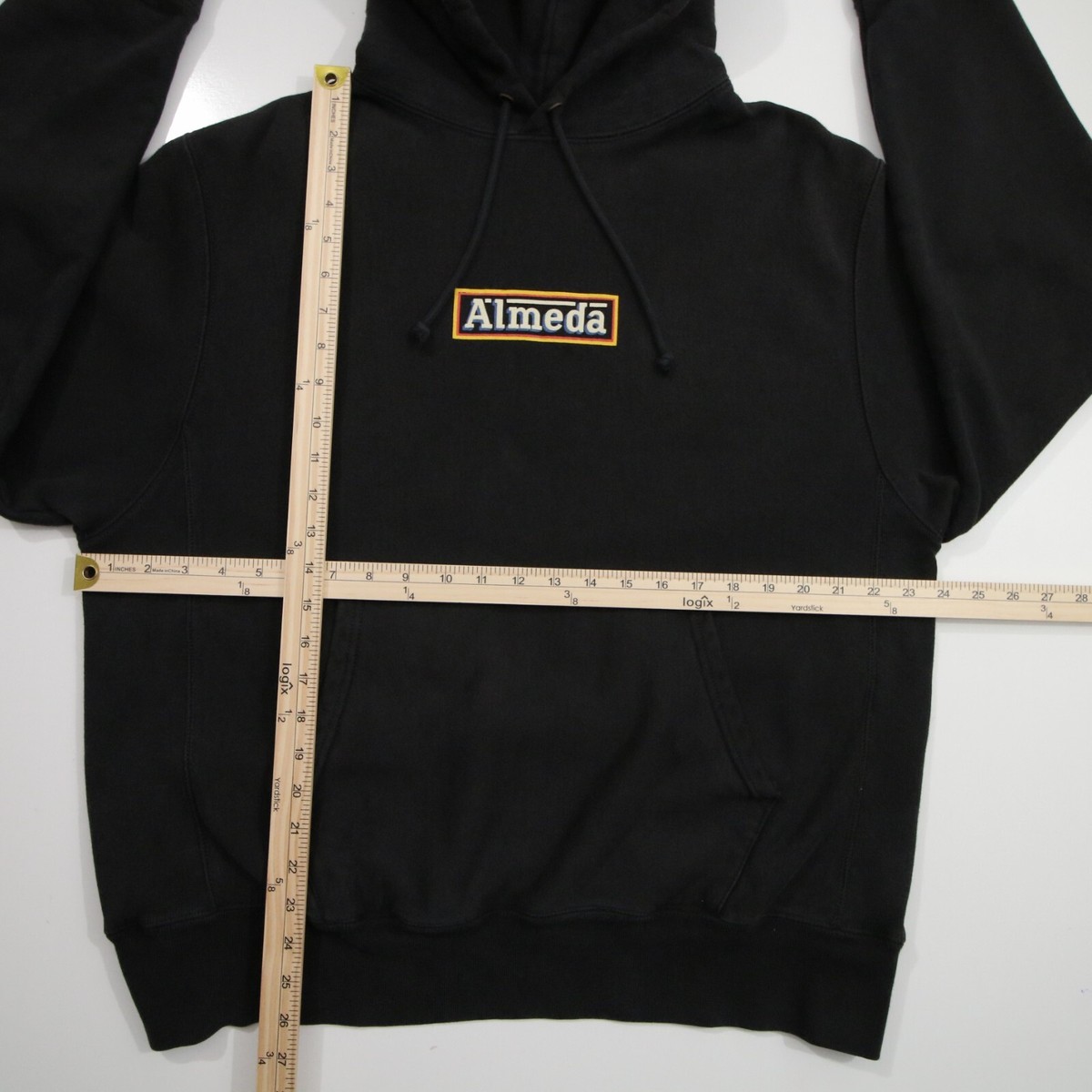 Almeda Club Logo Hoodie Adult Large Black Pullover Champion