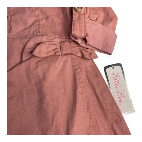 Little Lass Mauve Long Sleeve Faux Wrap Toddler Girl Dress Size 2T NWT Embroider - Picture 4 of 7