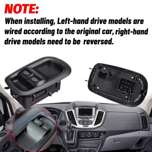 For Ford Transit 2014-29 Driver Electric Window Control Switch Button 1791339 AP - Picture 3 of 7