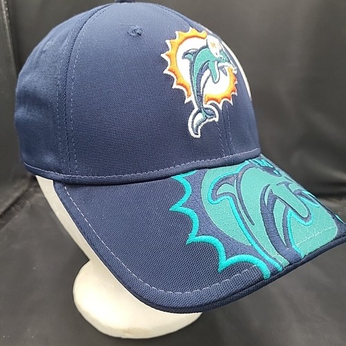 Cappello aderente NFL Miami Dolphins blu taglia S/M Big Bill nuova era 39Thirty logo - Foto 13 di 23