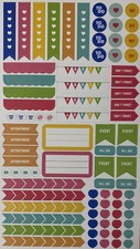 PLANNER Stickers 4 x6-3/4 Recollections Label Heart Arrow Event Reminder Party