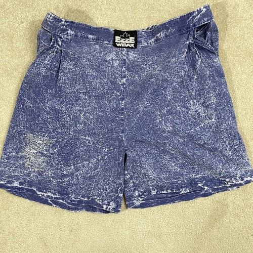 Vintage EZZE WEAR Acid Wash Shorts Mens Skater Surf Baggy Retro 80s 90s Unisex