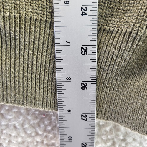 Coleman Ribbed Cotton Sweater Men Large Green Camping Work Pullover Dad Pullover - Picture 9 of 14