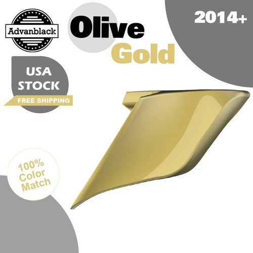 Olive Gold Stretched Extended Side Cover For 2014+ Harley Street Road Glide - Imagen 11 de 11