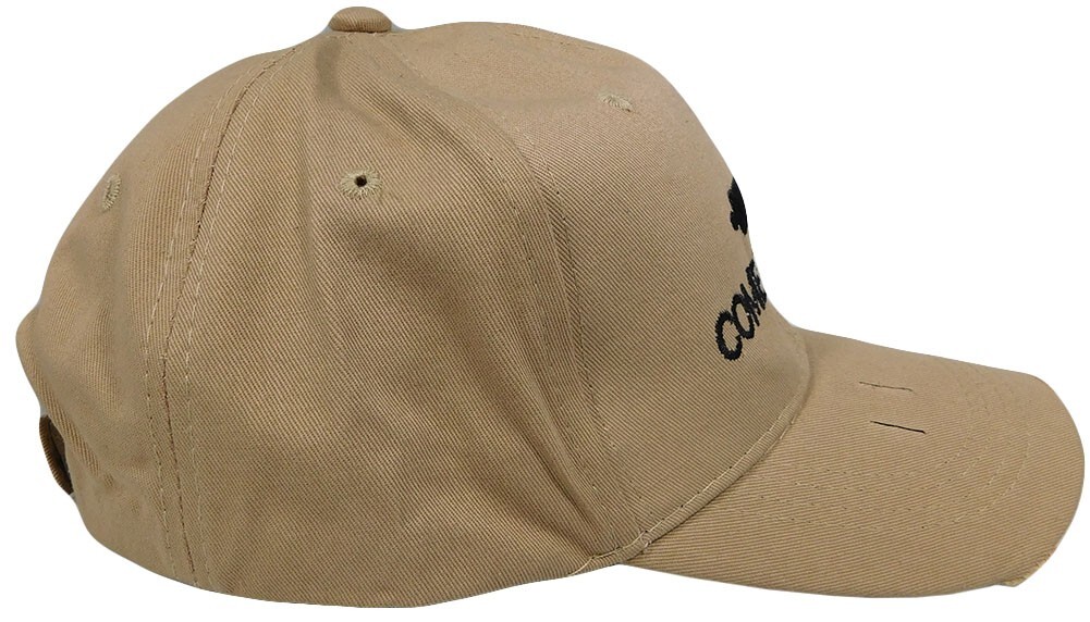 AES Texas Gonzales 'Come And Take It' Embroidered Cap – Khaki Acrylic, Adjustable Hook & Loop Strap