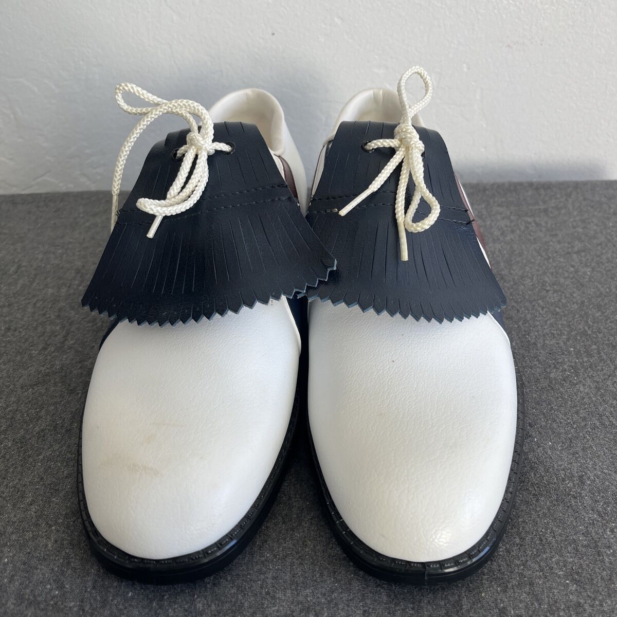 Vintage Endicott Johnson Golf Shoes Men's 10 White Leather Vintage Endicott Johnson Golf Shoes Men's 10 White Leather