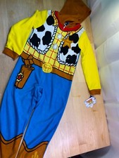 New Boy s Disney/Pixar Toy Story 4 Woody 1 Piece PJ Hoodie Sz 10-NO FEET