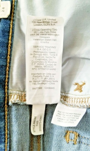 MADEWELL 11 inch High Rise Roadtripper Jeans Light Blue Wash Sz 24 Denim Skinny - Picture 11 of 12