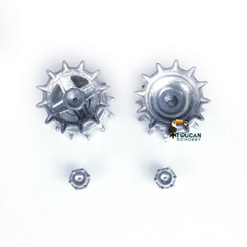 Metal Sprocket Idler Wheels on 1:16 Heng Long RC Tank Russia T90 3938 Accessory - Picture 3 of 8