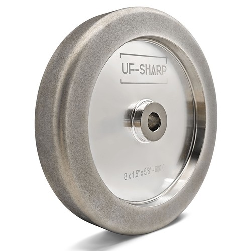 UF-SHARP 4 in 1 Plus CBN Grinding Wheel 8 inch, 1.5" Wide, 5/8" Arbor, 180 Grit - Picture 12 of 13