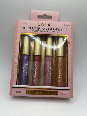 Cala Lip Plumping  Gloss set of 4. Hydrating & Plumping Shine,shimmer