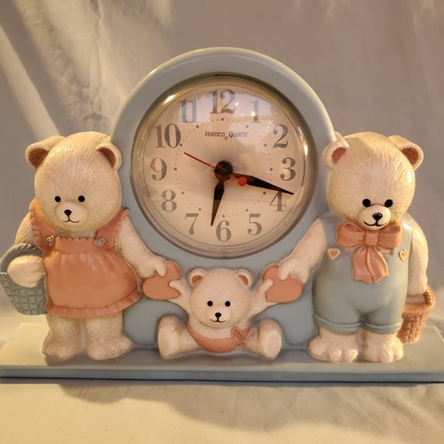 Orologio Vintage Homco 3 Orsetti Baby Nursery Quarzo Batteria Plastica 1987 - Foto 1 di 9