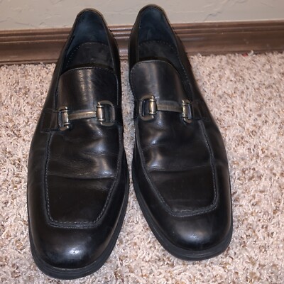 Cole Haan Men's Black Horse Bit Leather Slip On Shoes Loafers GUC  (60D) - Main Image
