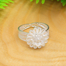 Handmade Filigree Ring Jewelry Made of Sterling Silver